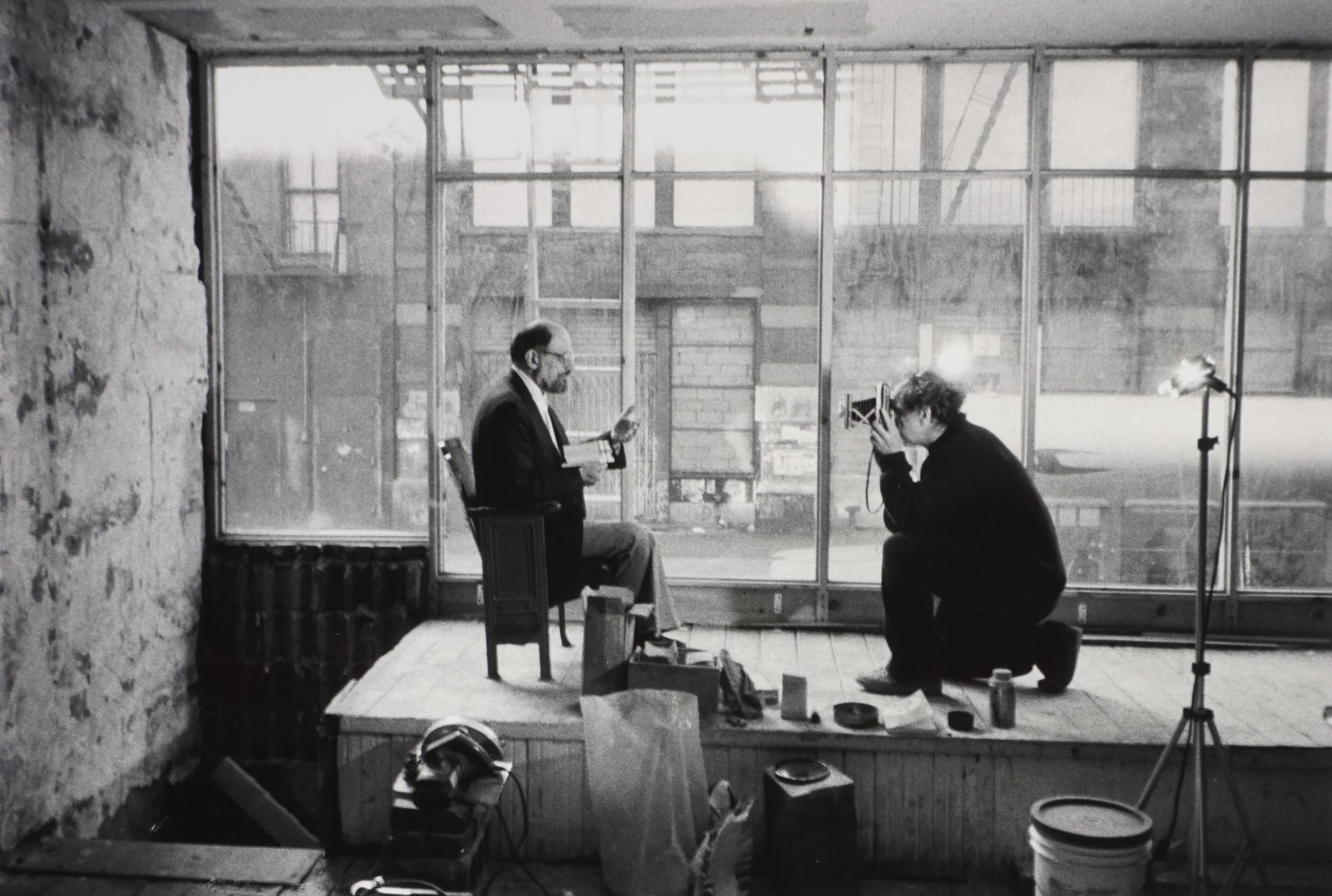 Allen Ginsberg Black and White Photograph - R. Frank His Bleeker St. Studio, 1984