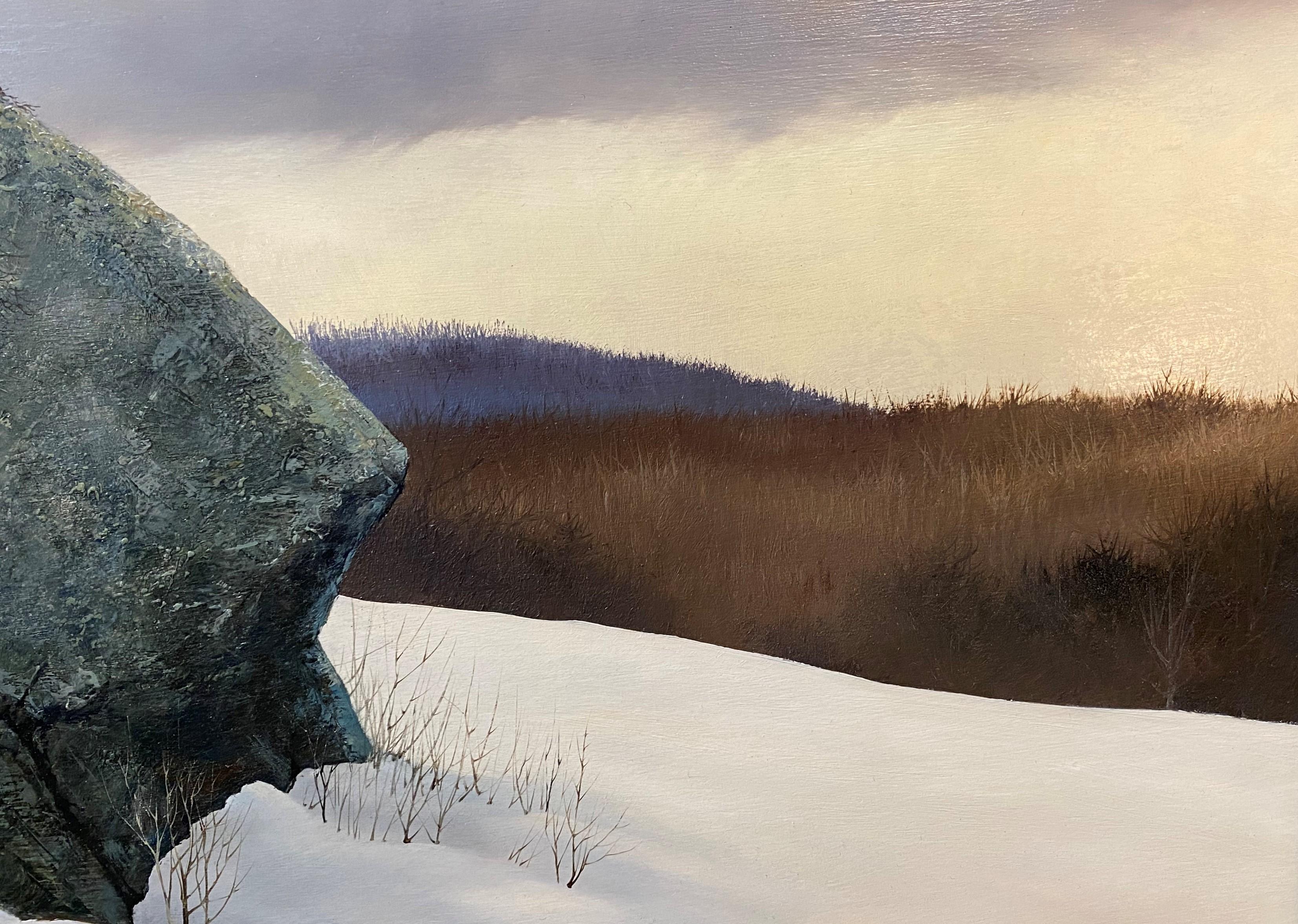 Rocks in Winter - Realist Art by Allen Hale Johnson