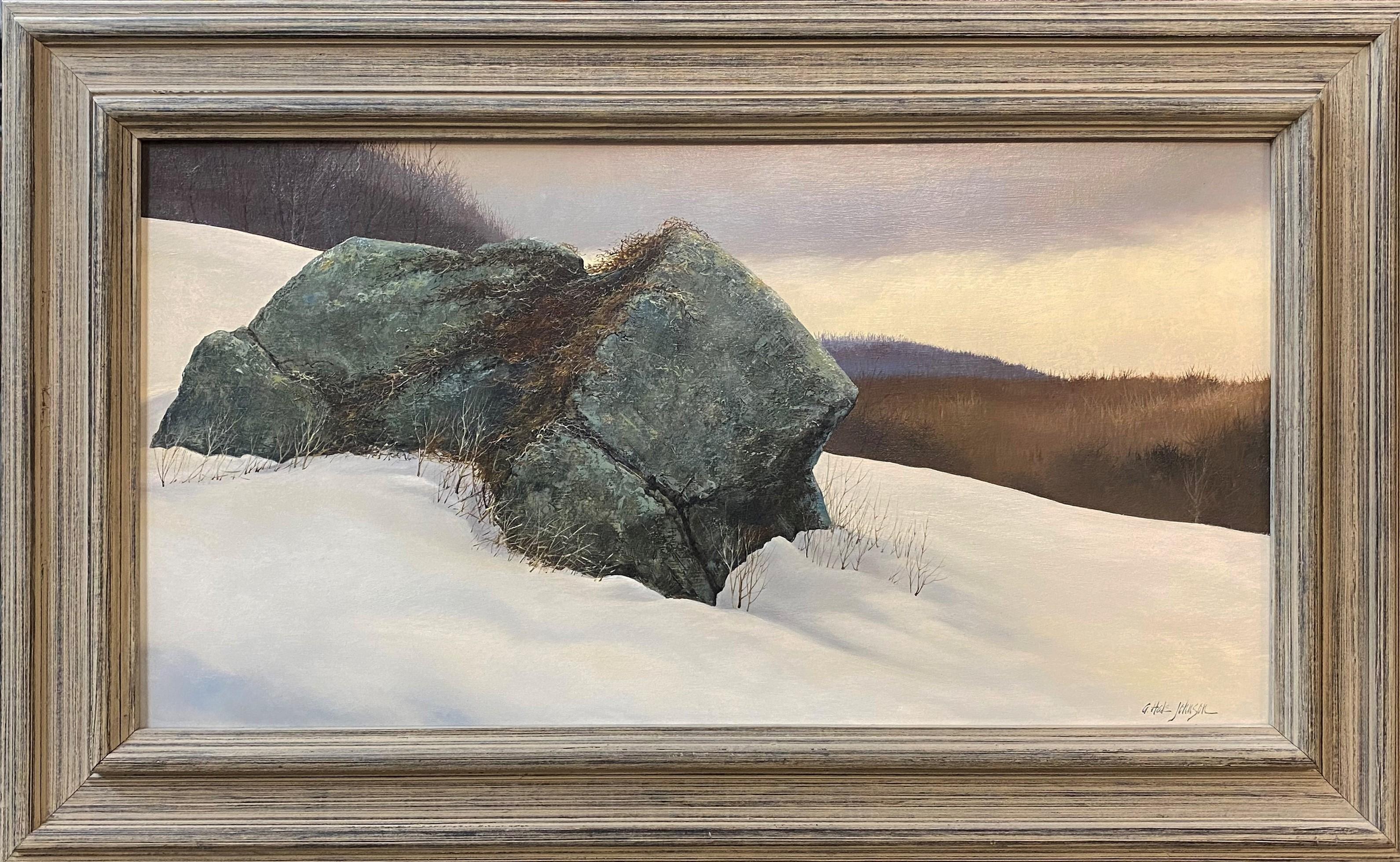 Rocks in Winter - Art by Allen Hale Johnson