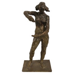 Allen Harris (PAFA, 1924–1970) Signed 1963 Expressionist Bronze Female Figure