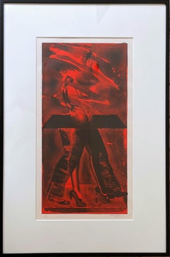 Allen Jones - Red Feat (Lloyd, 73) Signed/N silkscreen British Pop Art, Framed
