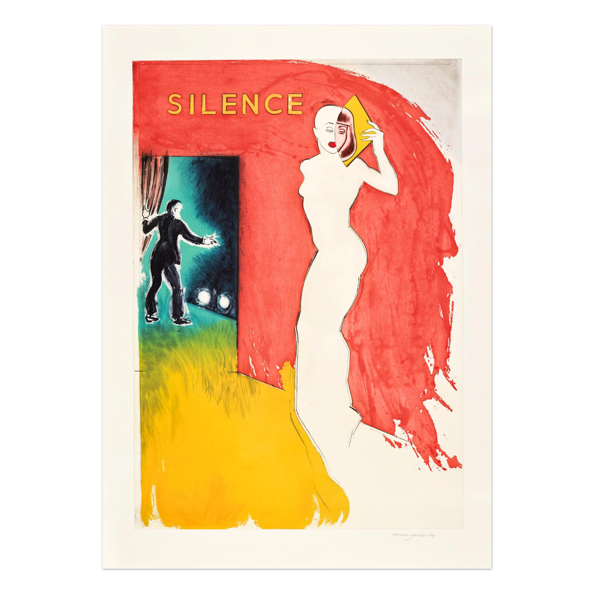 Allen Jones Figurative Print - Catwalk I, Etching in Colors, Pop Art, British Art, 20th Century