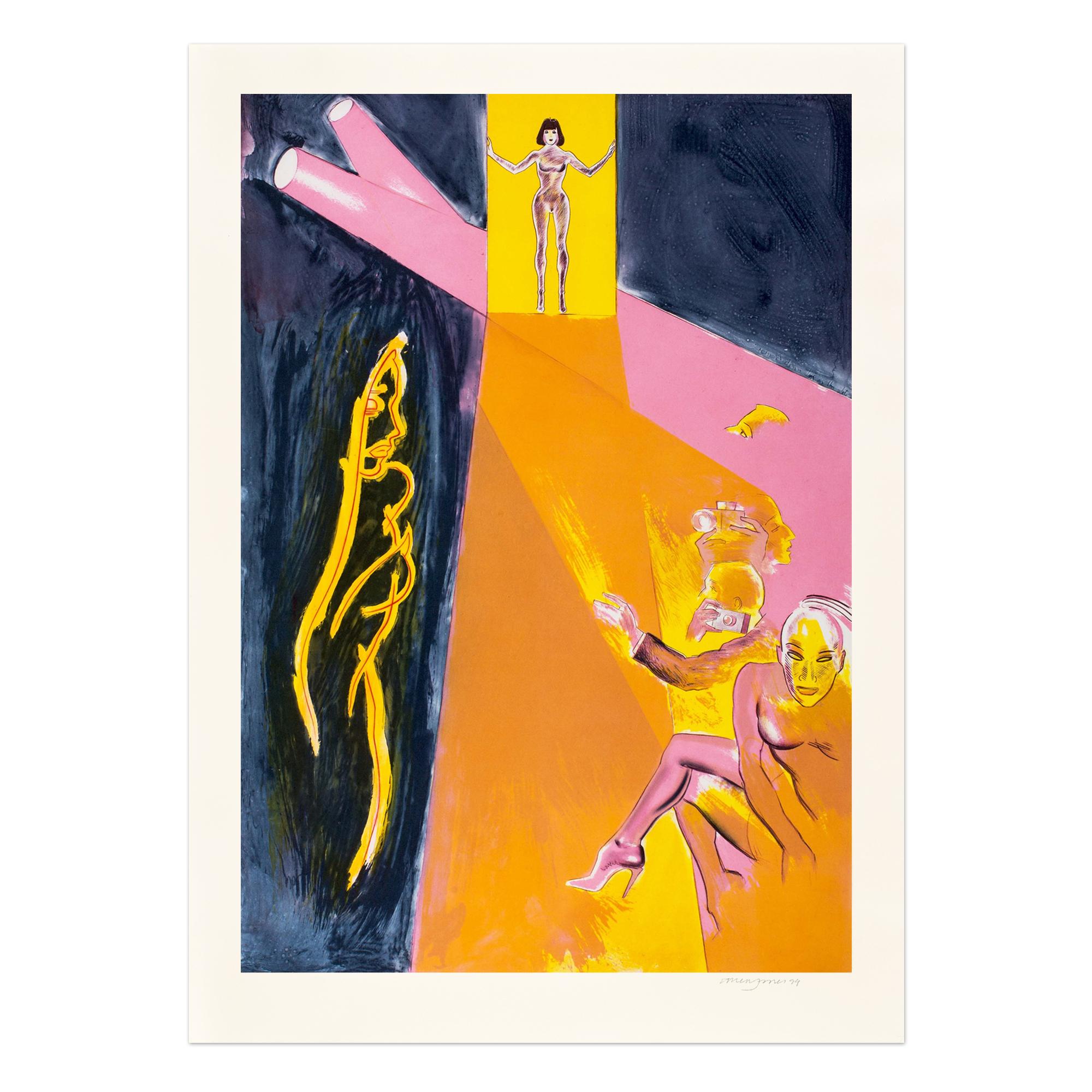 Allen Jones Print - Catwalk II, Etching in Colors, Pop Art, British Art, 20th Century