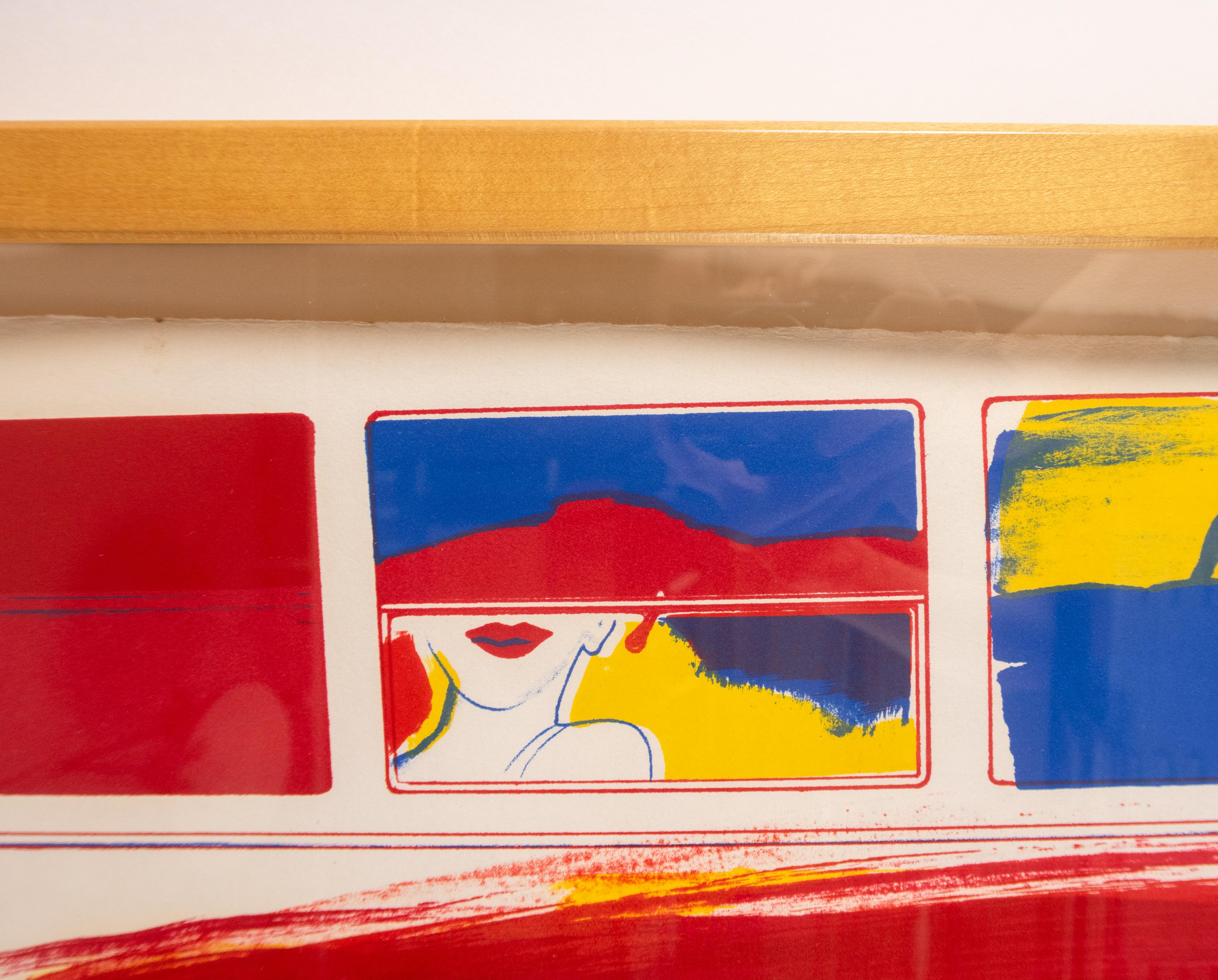 Large Bus by Allen Jones classic British 1960s pop art in bright primary colors  For Sale 4