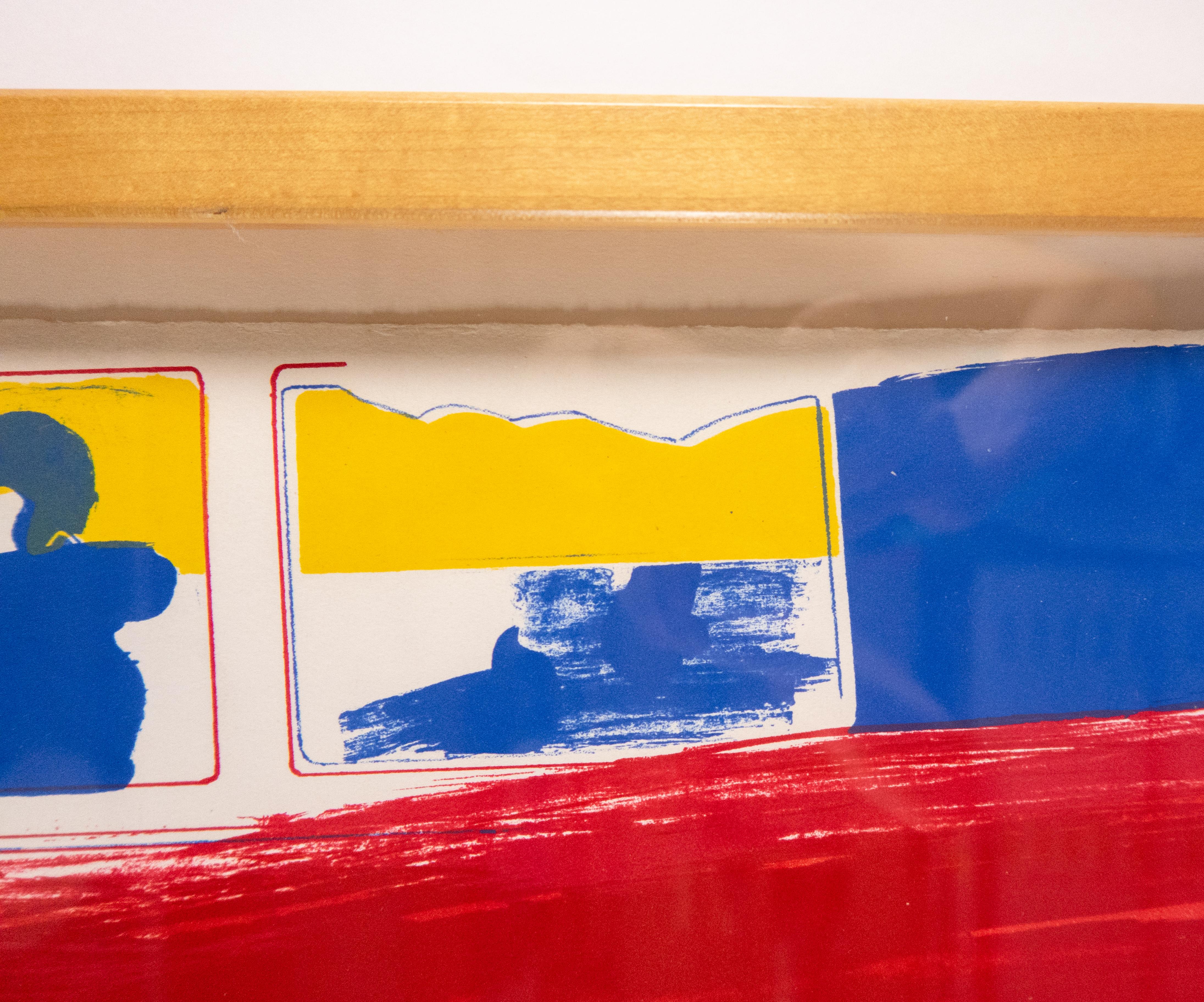 Large Bus by Allen Jones classic British 1960s pop art in bright primary colors  For Sale 5