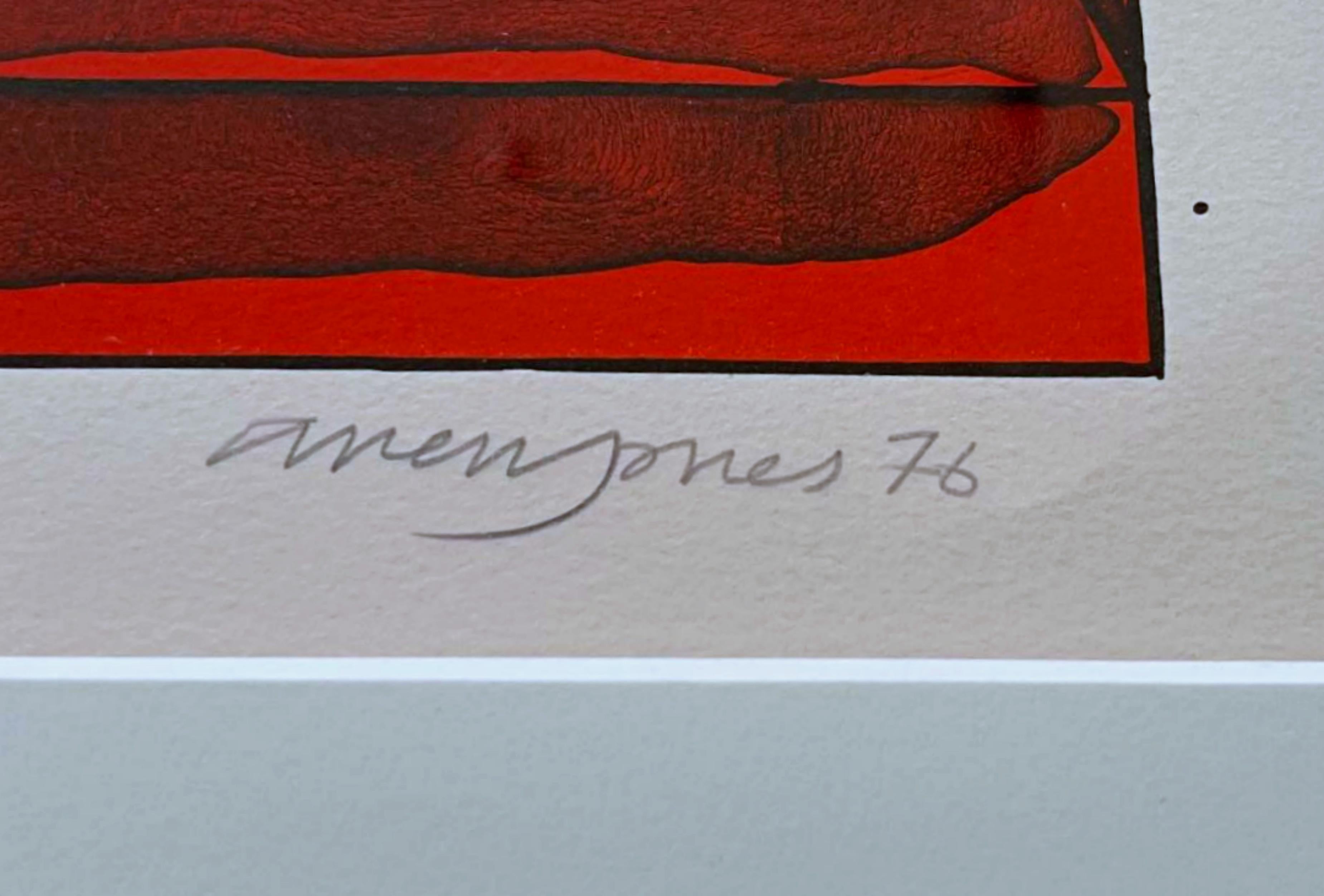 Red Feat (Lloyd, 73) Firmato/Serigrafia del pioniere della Pop Artist britannica Incorniciato - Figurative Print Rosso di Allen Jones