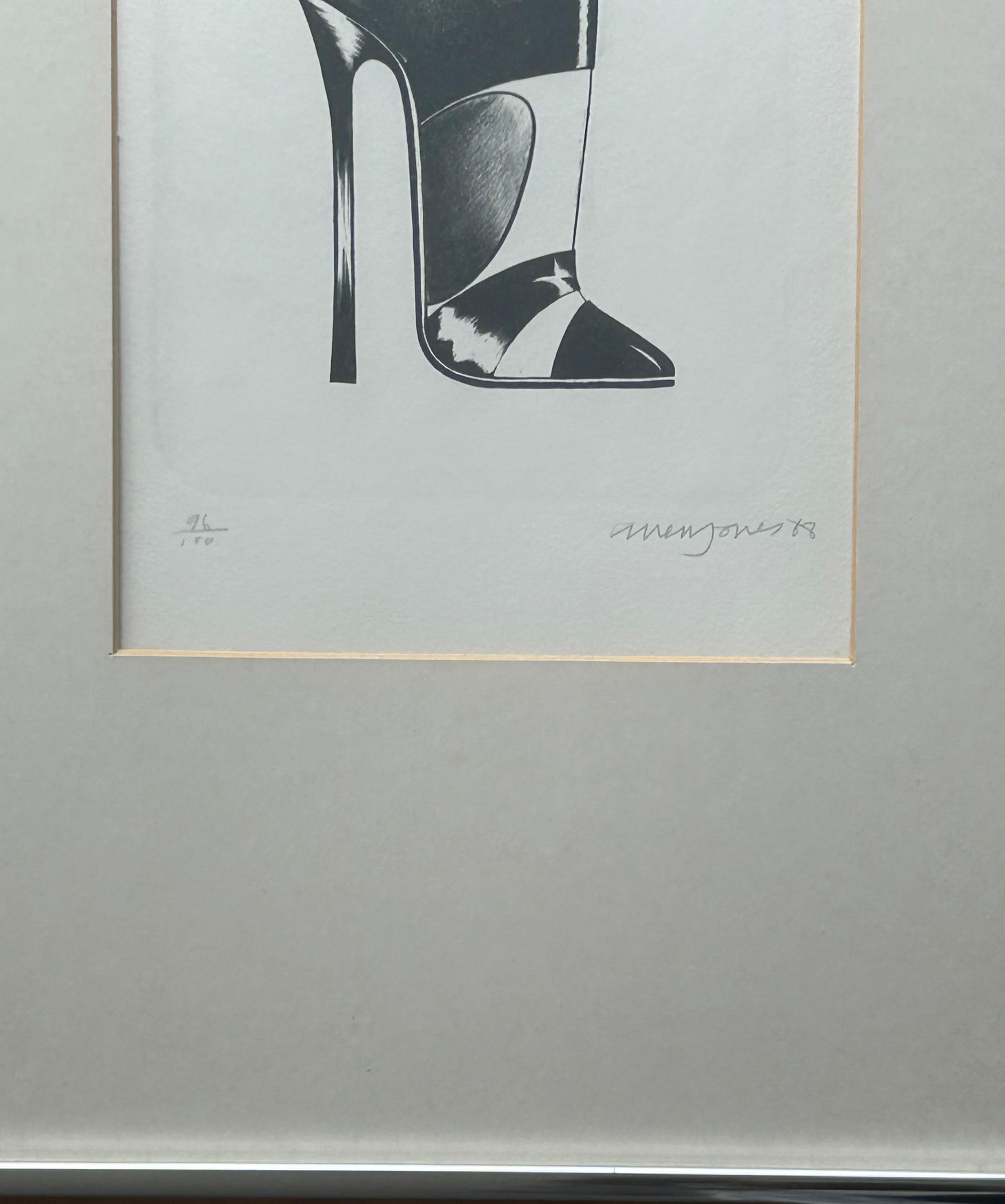 Shoe - Gray Figurative Print by Allen Jones
