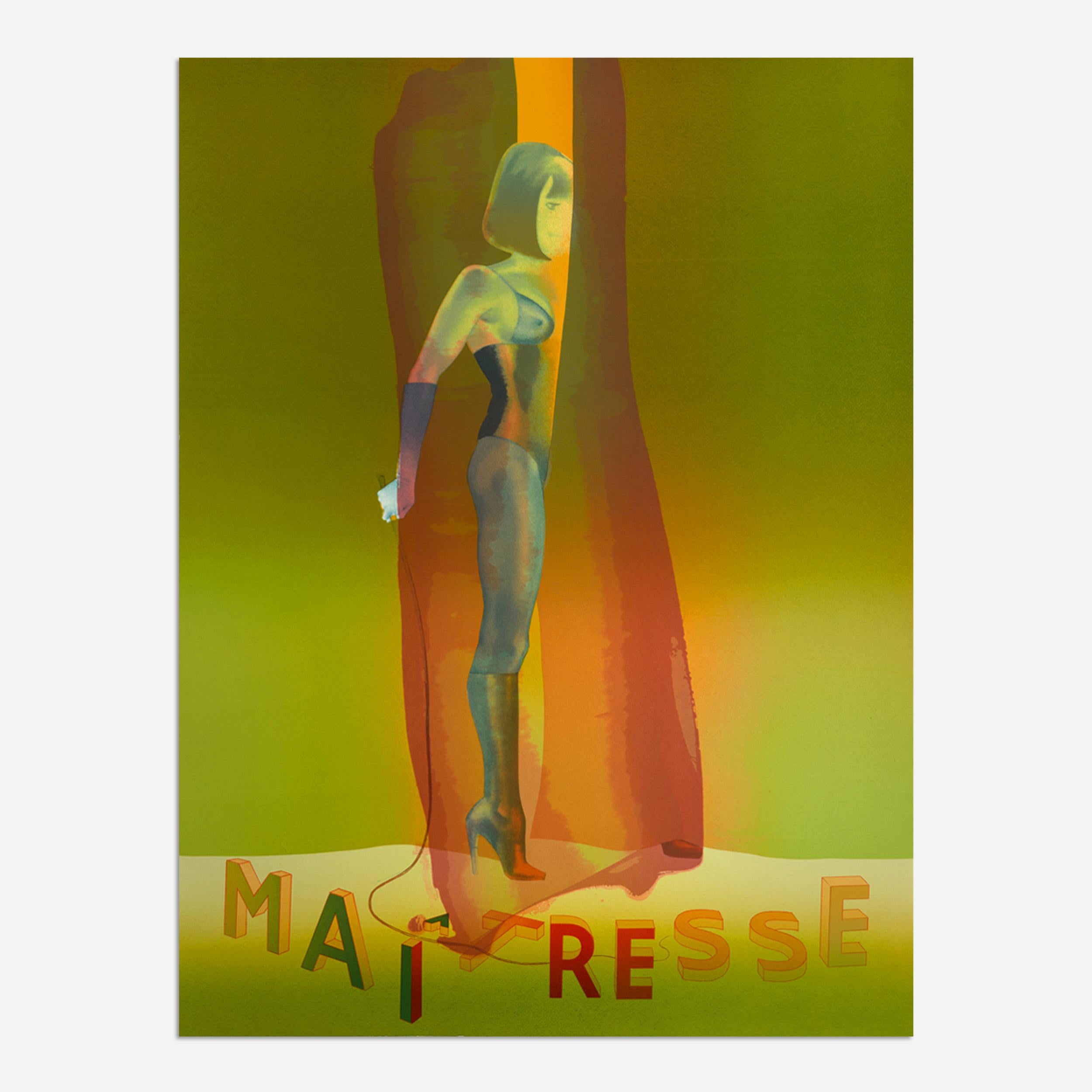 Allen Jones (British, b. 1937)
What If / Maîtresse Folio Screenprint II, 2016
Medium: Screenprint in 40 colors, on Bockingford 400 gsm
Dimensions: 106 x 80 cm (41 x 31 in)
Edition of 40 + 8 AP: Hand signed and numbered
Condition: Mint