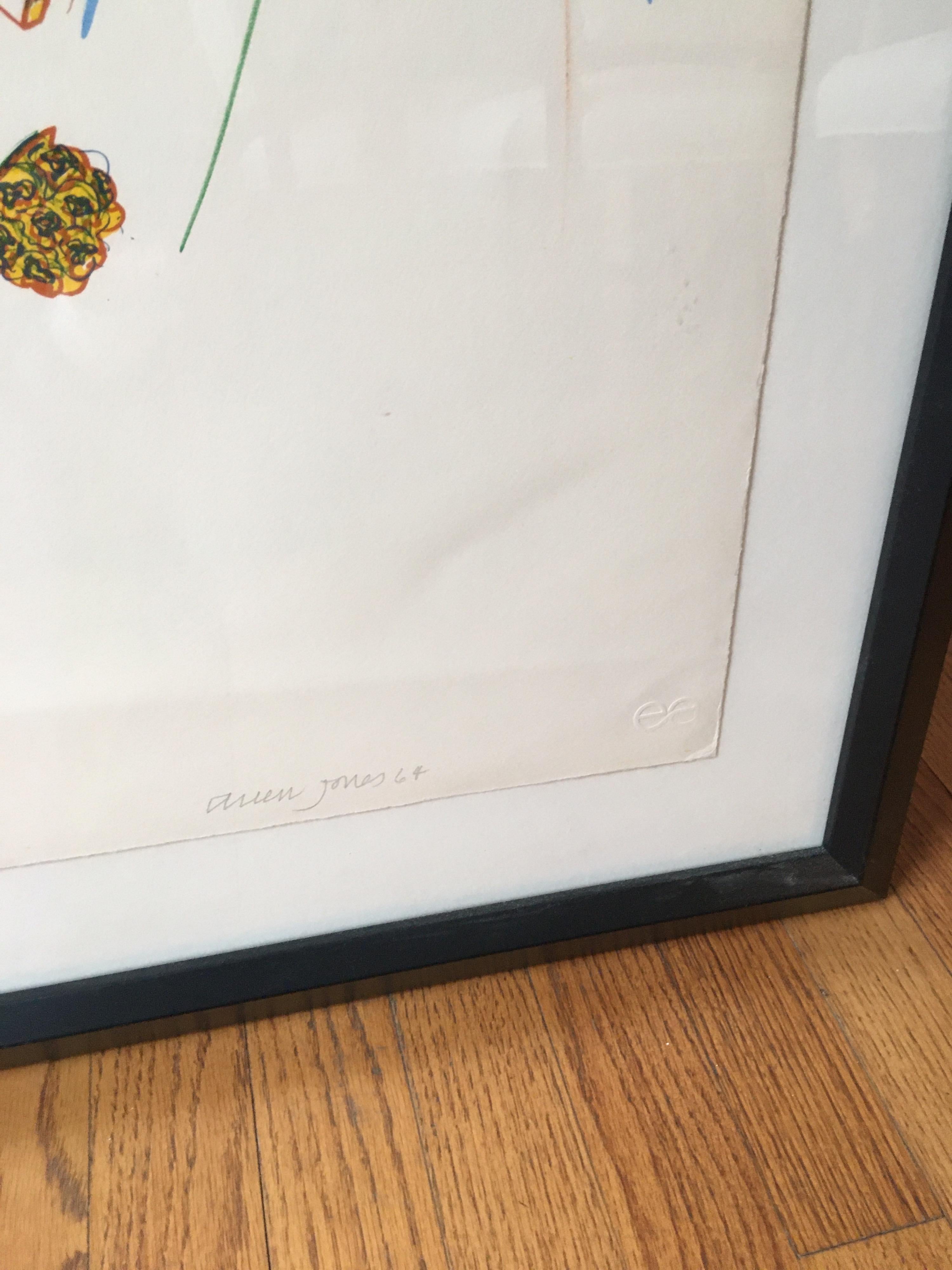 Serigrafia firmata di Allen Jones, senza titolo, dalla serie 