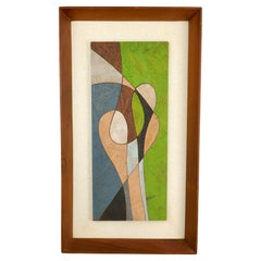Allen Noonan Originals Millennial Designs Abstract Modern Painting Walnut Frame