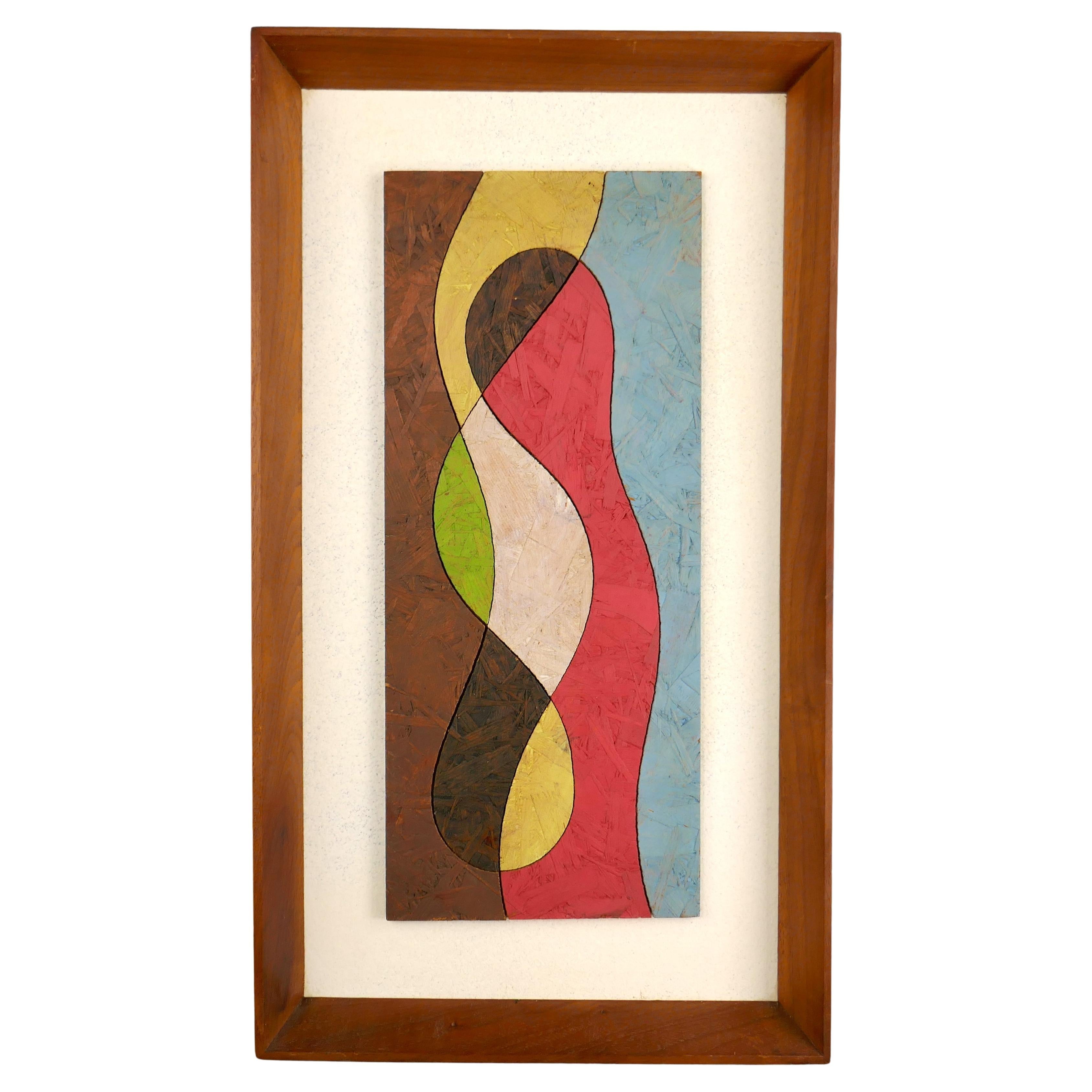Allen Noonan Originales Diseños milenarios Pintura moderna abstracta Marco de nogal