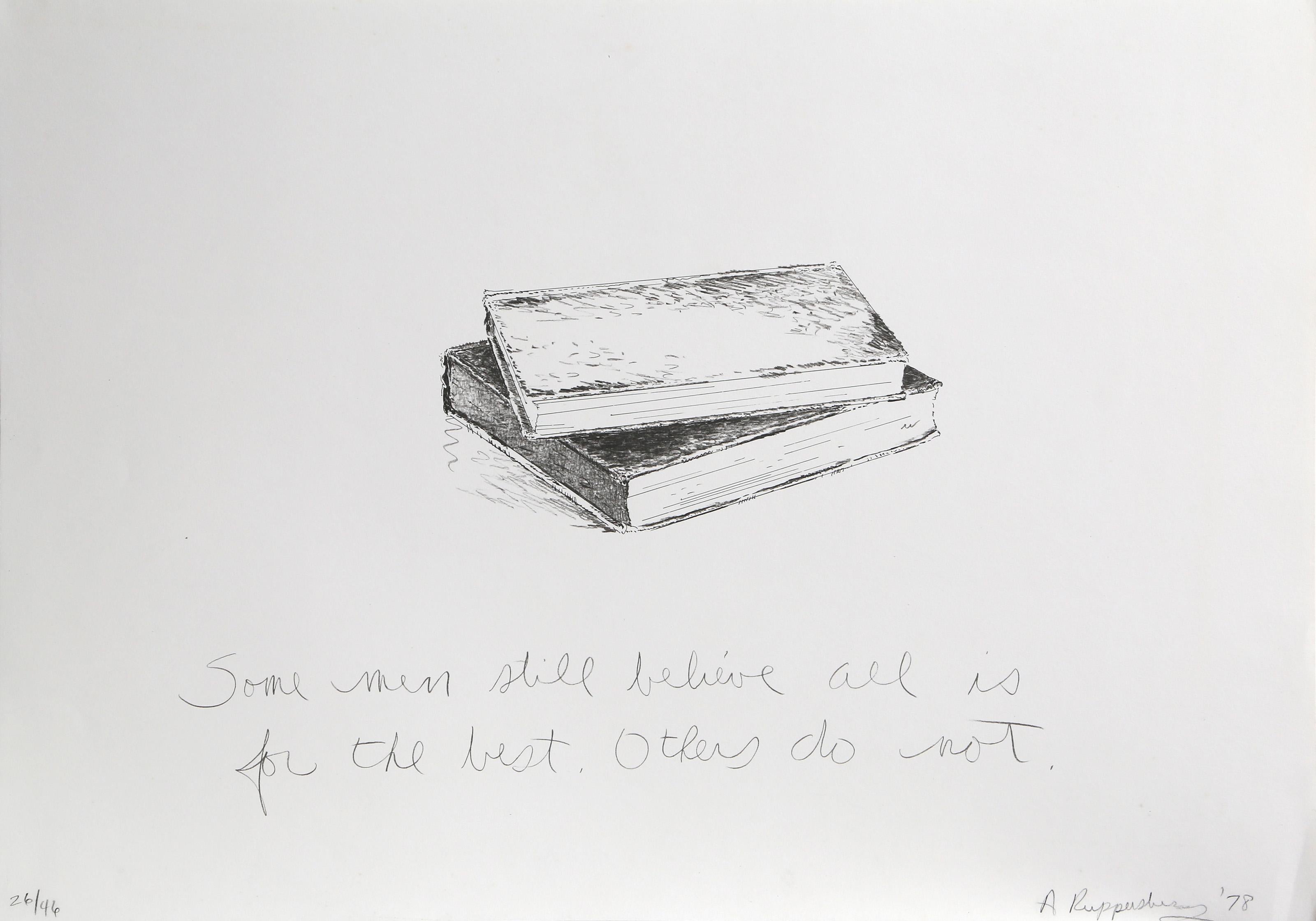 Some Men Still Believe..., Conceptual Lithograph by Allen Ruppersberg
