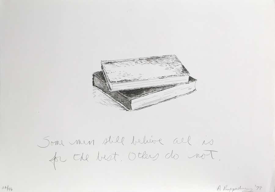 Some Men Still Believe..., Conceptual Lithograph by Allen Ruppersberg