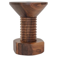 Allen, Sculptural Stool, End Table, Side Table Made of Solid Oak Wood