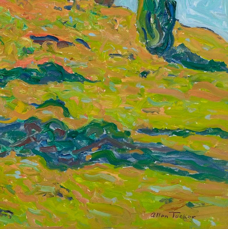 October Shadows - Post-Impressionist Painting by Allen Tucker