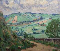 Allen Tucker - Allen Tucker, paysage français moderniste, couleurs pastel Allen Tucker, paysage français moderniste, couleurs pastel