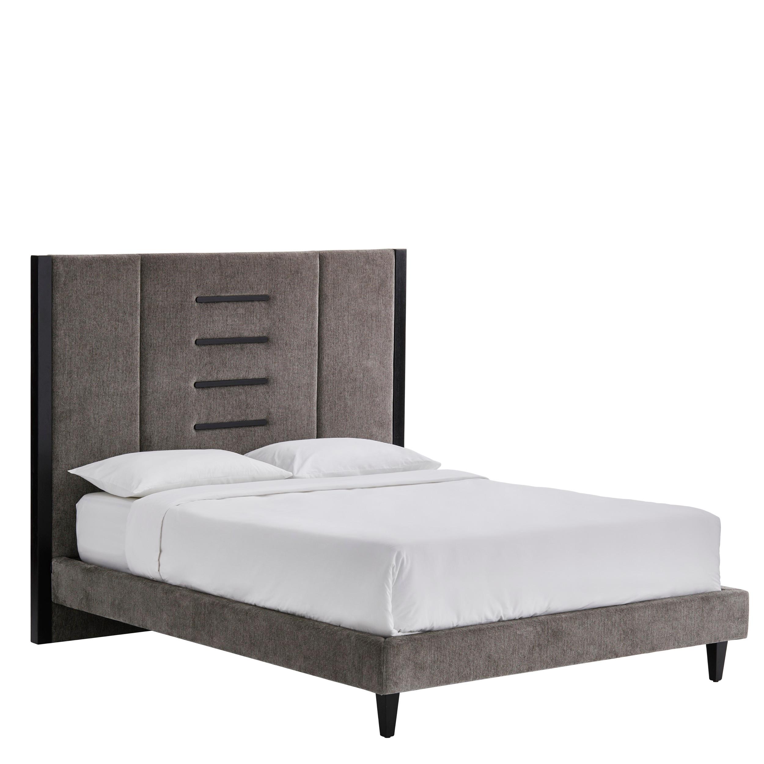 A timeless and Classic piece that will always look elegant in your bedroom.

Shown in matte black oak veneer structure and upholstered with FDG2899/19.
For a 180 x 200 mattress. Available in three different sizes upon request.
Mattress and box