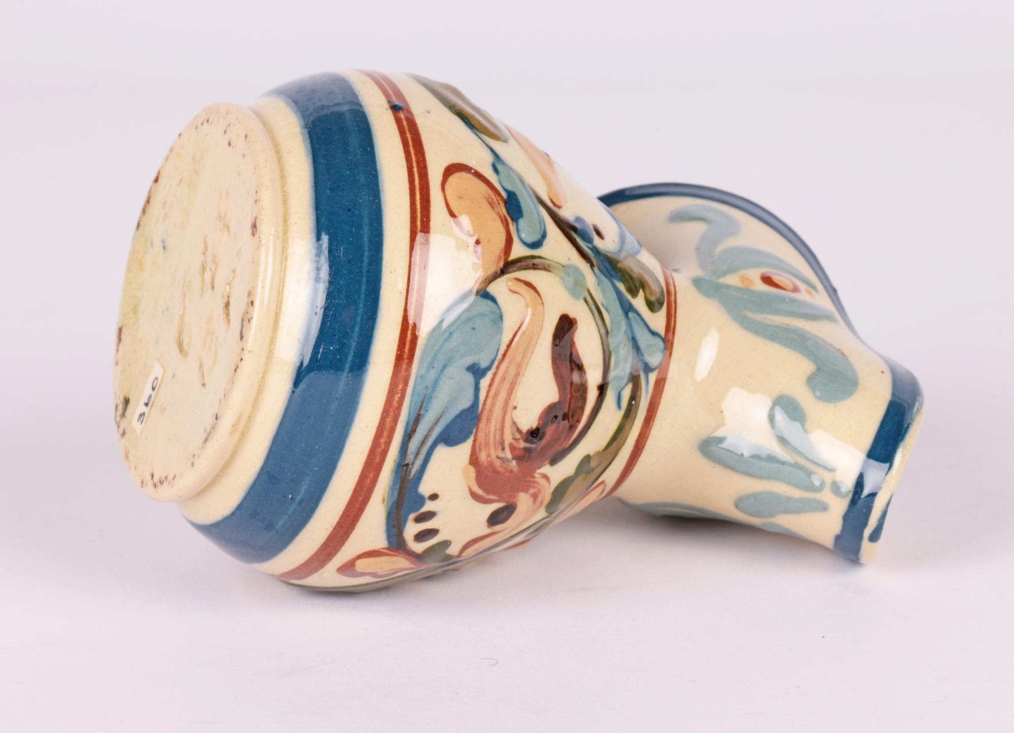 Aller Vale Unusual Slip Decorated Art Pottery Jug 3
