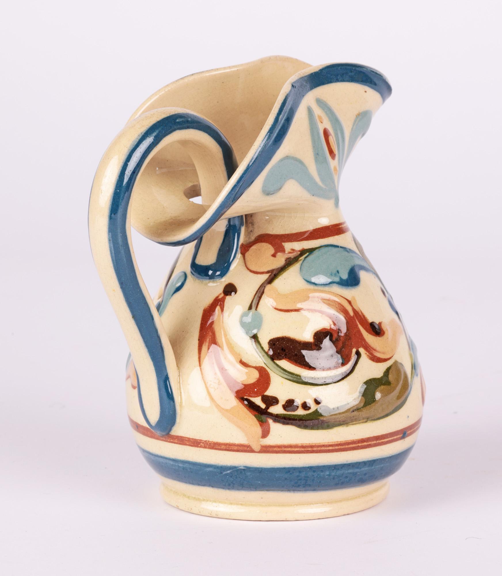 Aller Vale Unusual Slip Decorated Art Pottery Jug 4