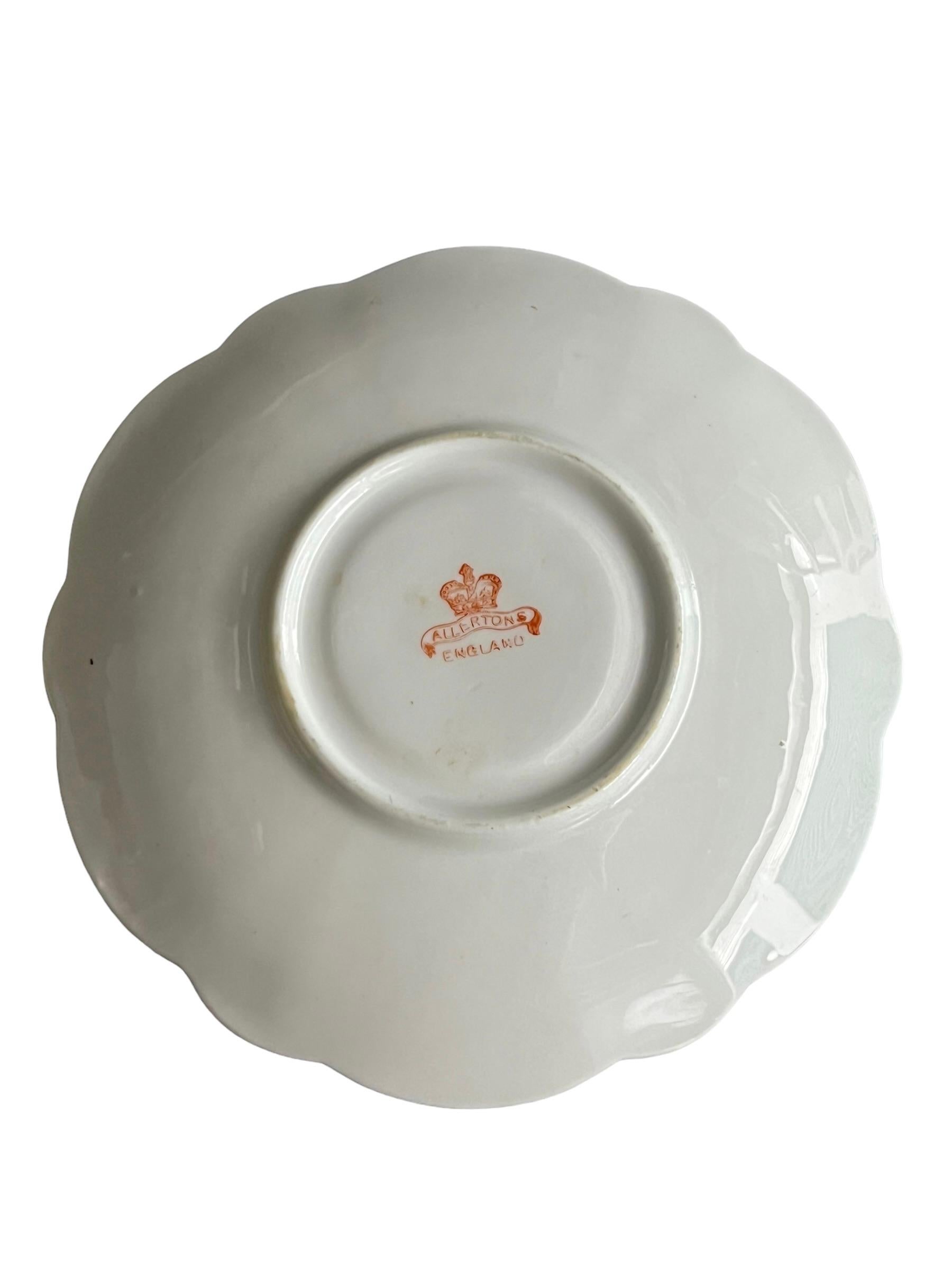 Porcelain Allerton Saucer With Gilt For Sale