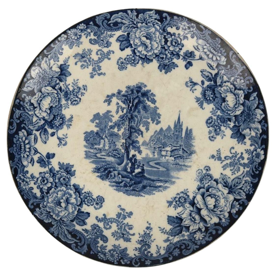 Allertons Ltd. "Warwick" Blue and White Transferware Plate