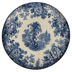 Allertons Ltd. "Warwick" Blue and White Transferware Plate
