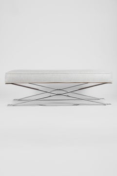 Allesandro Albrizzi: midcentury bed bench in chrome