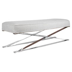 Allesandro Albrizzi: midcentury bed bench in chrome