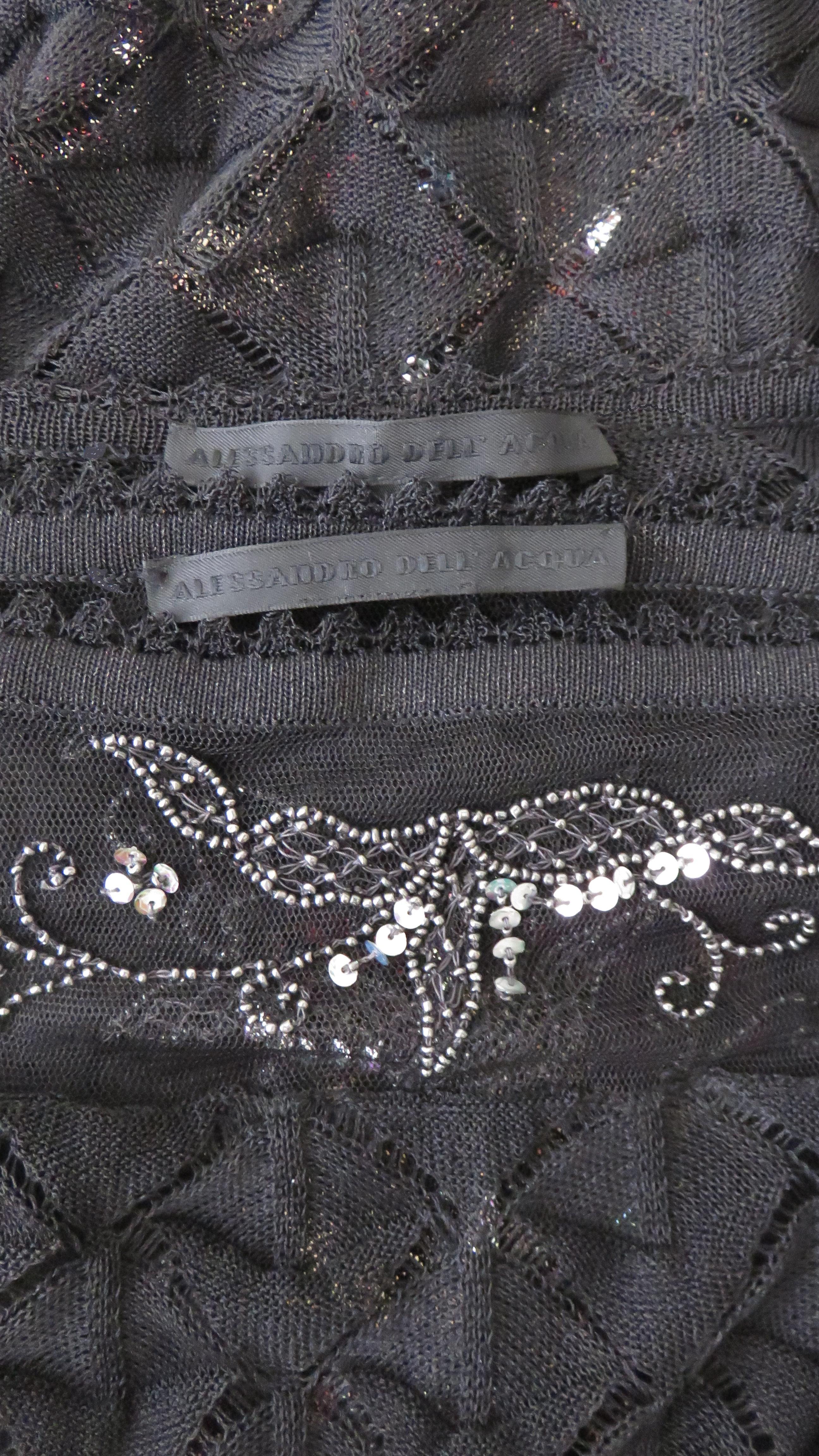 Alessandro Dell'Acqua New Silk Skirt and Top with Bead Trim (Jupe et Top en soie avec bordure de perles) en vente 12