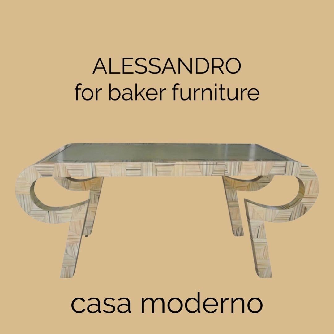 Wood Allessandro for Baker Desk or Console Rare Designer Piece