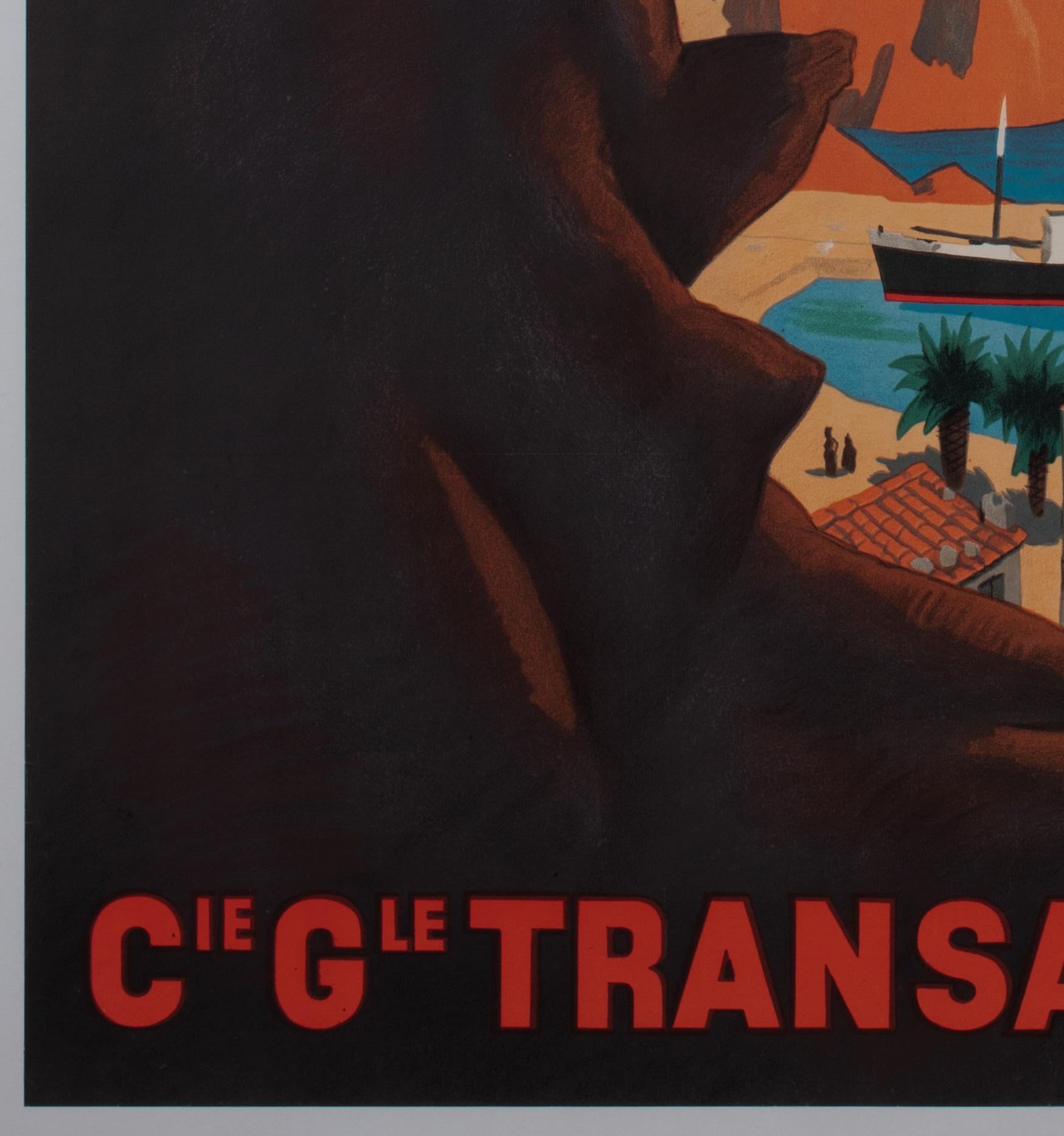 Allez en Corse CGT c1950s Corsica French Travel Poster, Edouard Collin For Sale 2