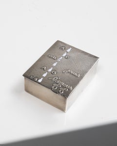 Allez laissez couler les jours, Silvered Bronze Box by Line Vautrin, Circa 1945