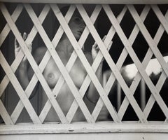 Diamonds, Nude Behind Lattice Window