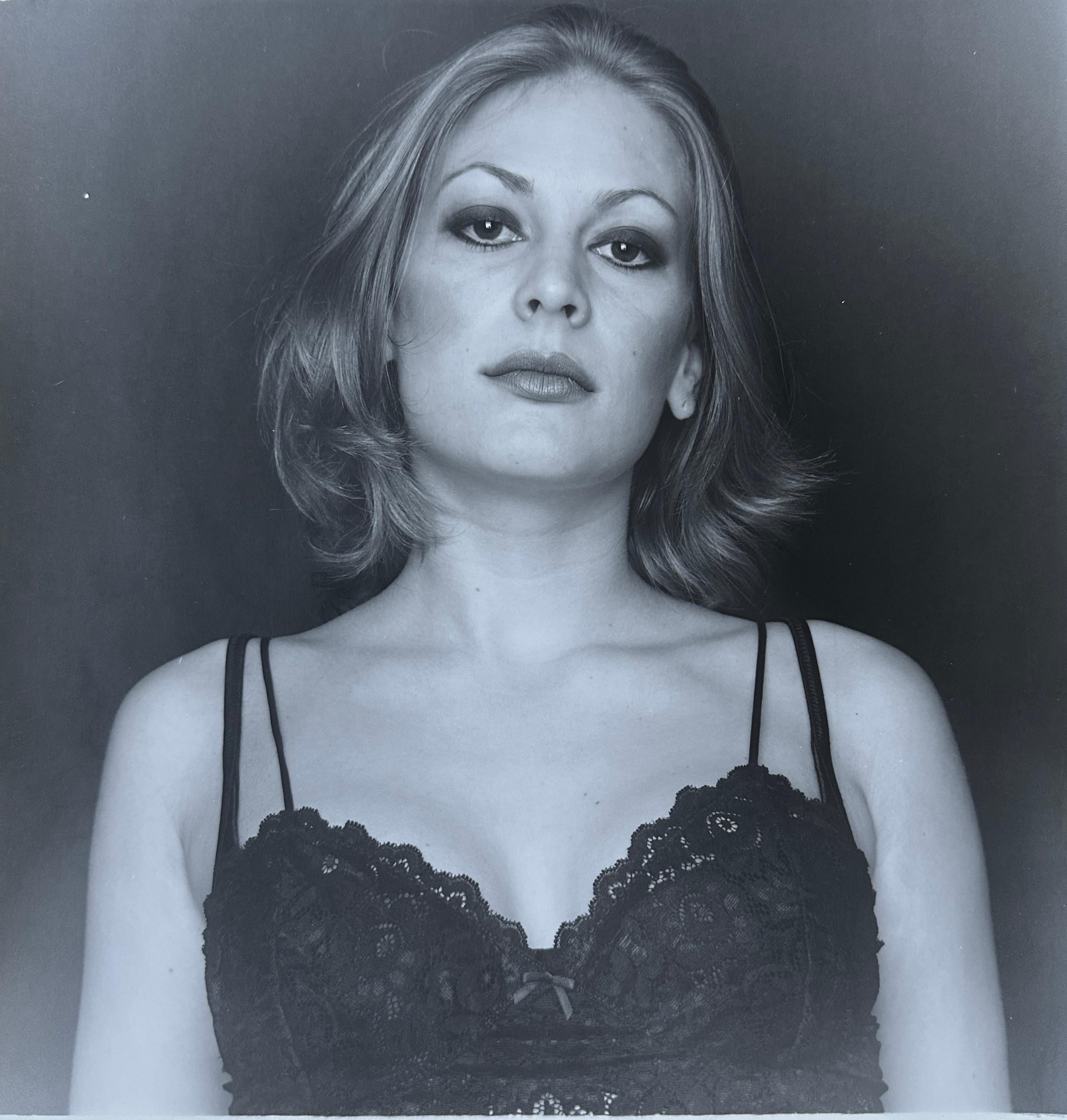 Alli Wood Black and White Photograph - Megann 2 (Portrait in Lingerie)