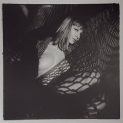 Vintage Shadow Entwine, Nude Woman on Hammock With Shadows