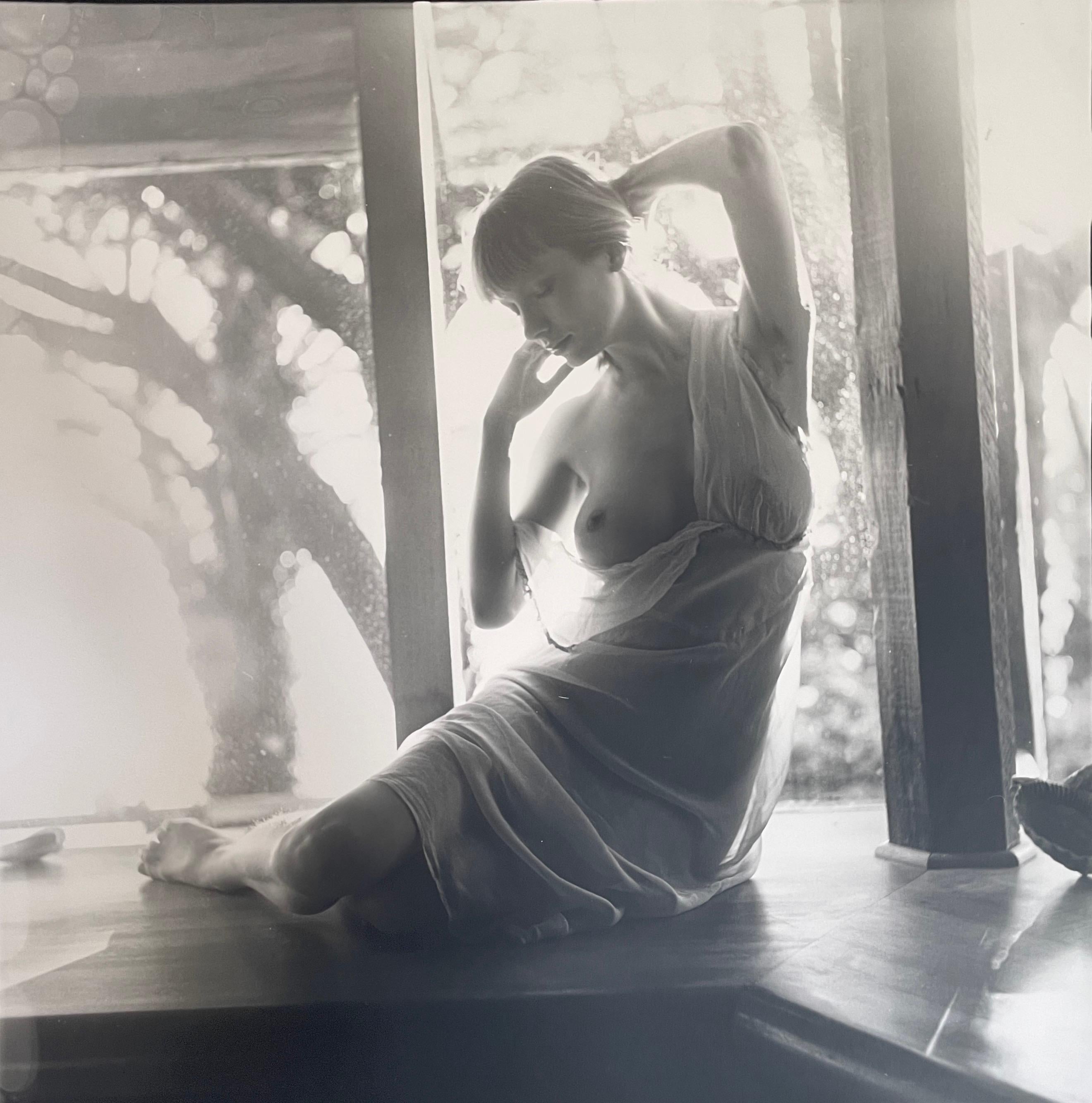 Silk, Big Sur California - Nude in Lingerie - Photograph by Alli Wood