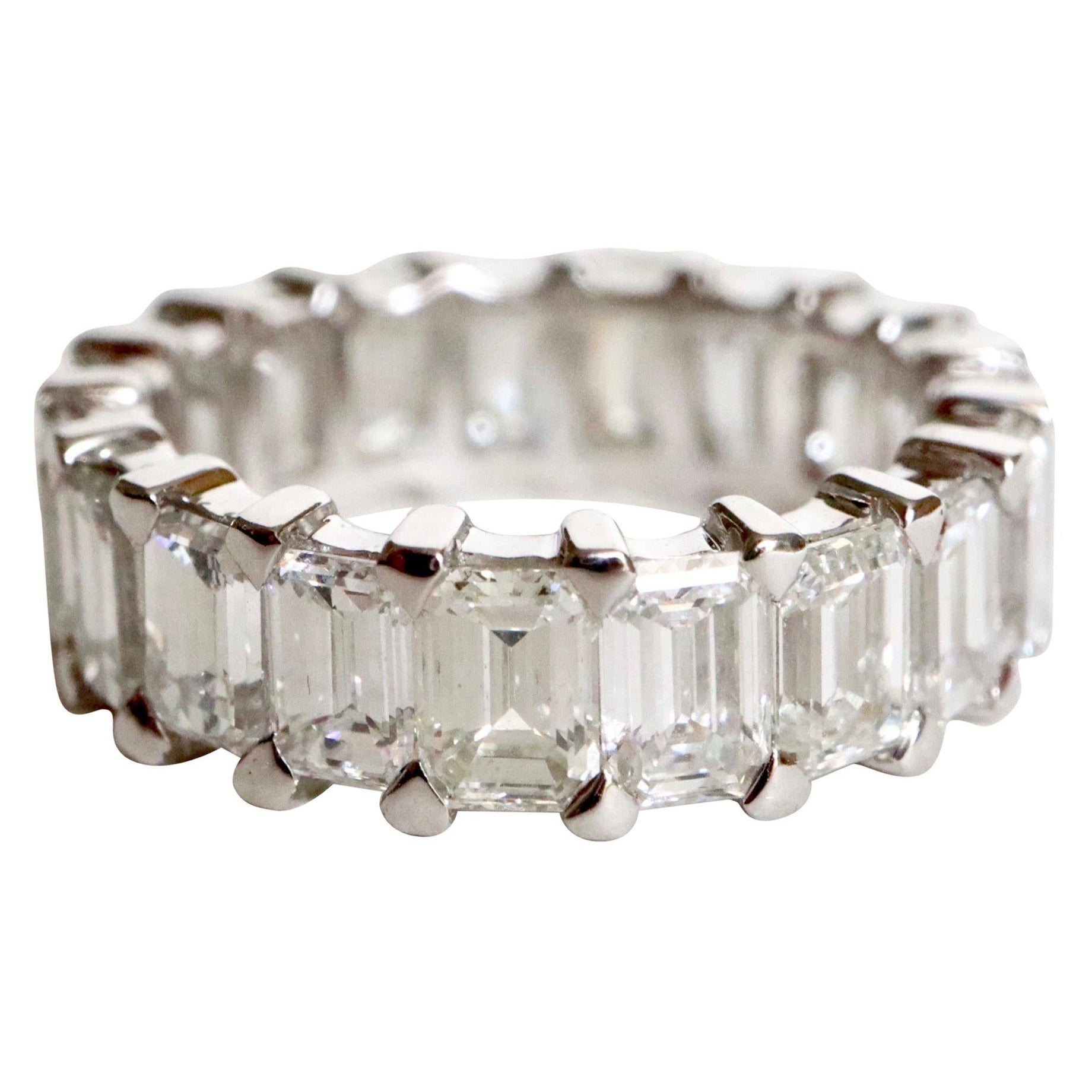 Alliance Monture en or blanc 18 carats 19 diamants taille baguette 7,2 carats en vente