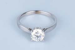 Alliance 4 Griffes en or blanc 18 cts