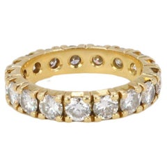 Diamond paved band in gold and diamonds 3.4ct