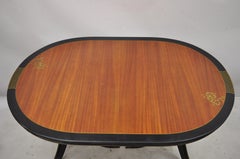 Alliance Furniture Duncan Phyfe Mahogany Black Oriental Oval Dining Room Table