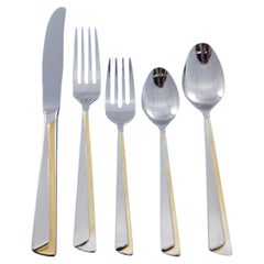 Alliance Gold International Stainless Steel Flatware Set for 12 Service 65 pcs