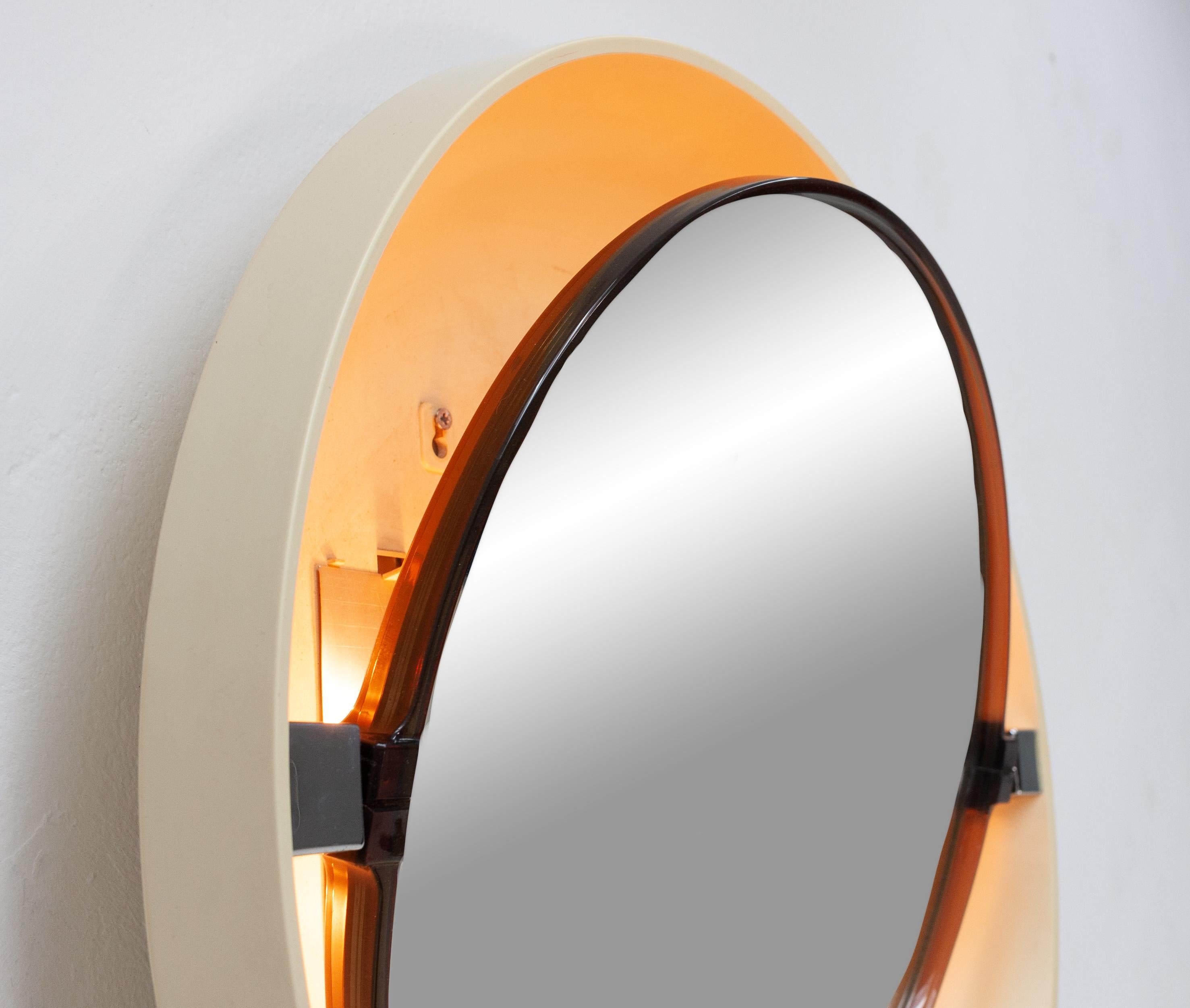 Mid-Century Modern Allibert Backlit Mirror, 1970s