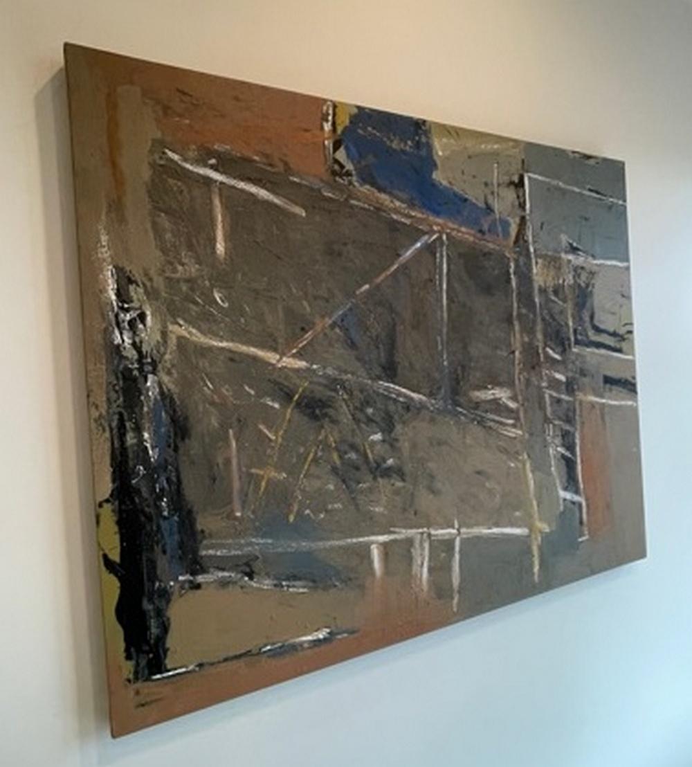 Canvas Allie McGhee Modern Abstract Mixed Media Painting 