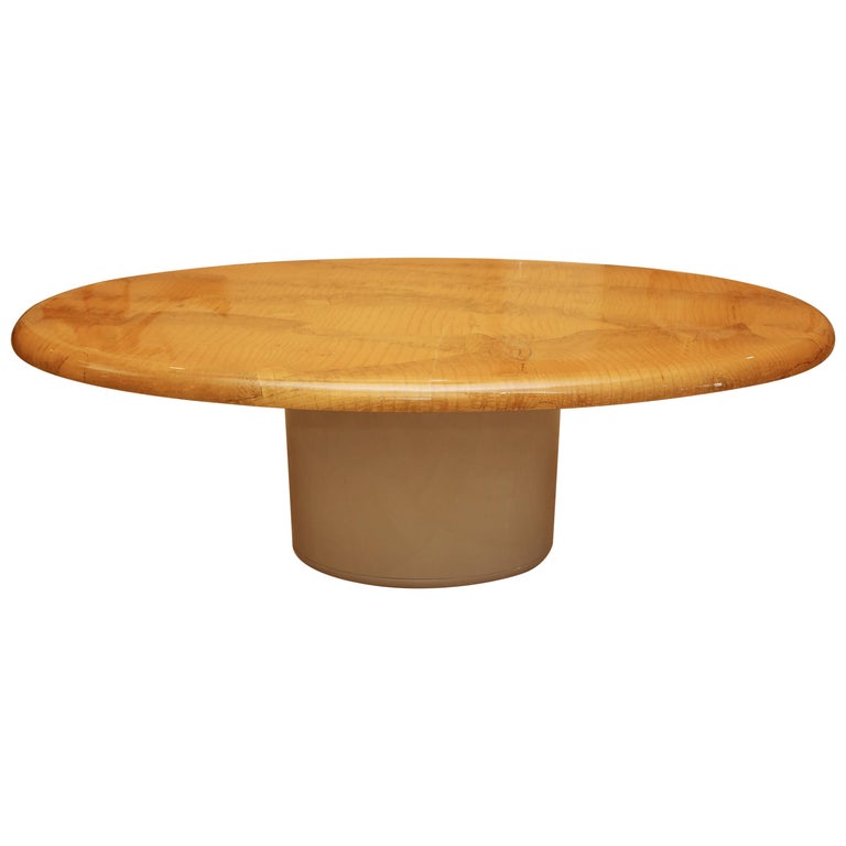 Alligator and Lacquer Oval Dining Table For Sale