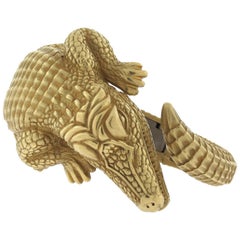 Vintage Alligator Cuff Bracelet