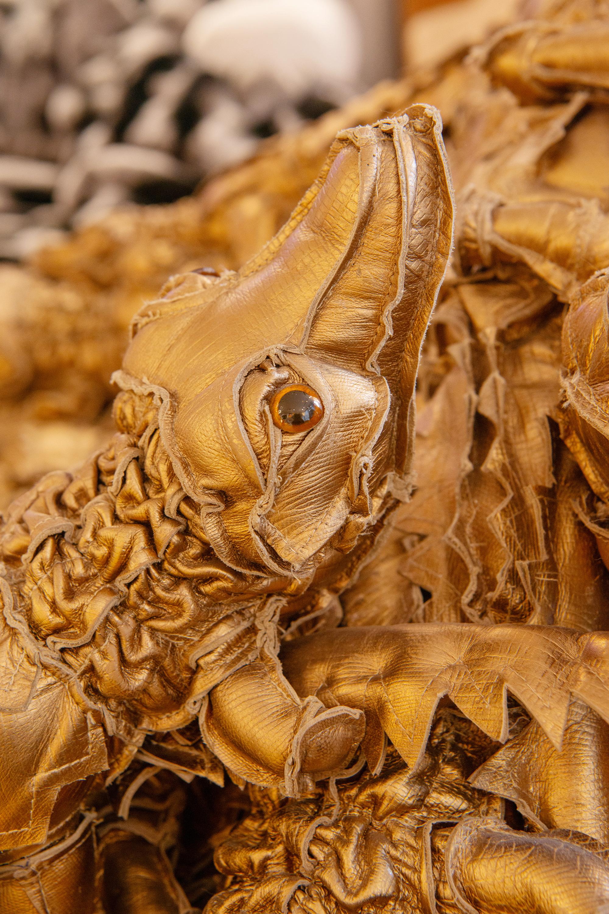 Fauteuil Campana Brothers en or en forme d'alligator en vente 5