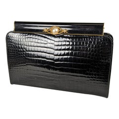 Bolso de piel de cocodrilo