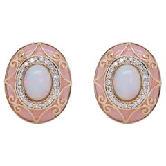 Allison 14K Yellow Gold Oval-Cut Ethiopian Opal Earrings