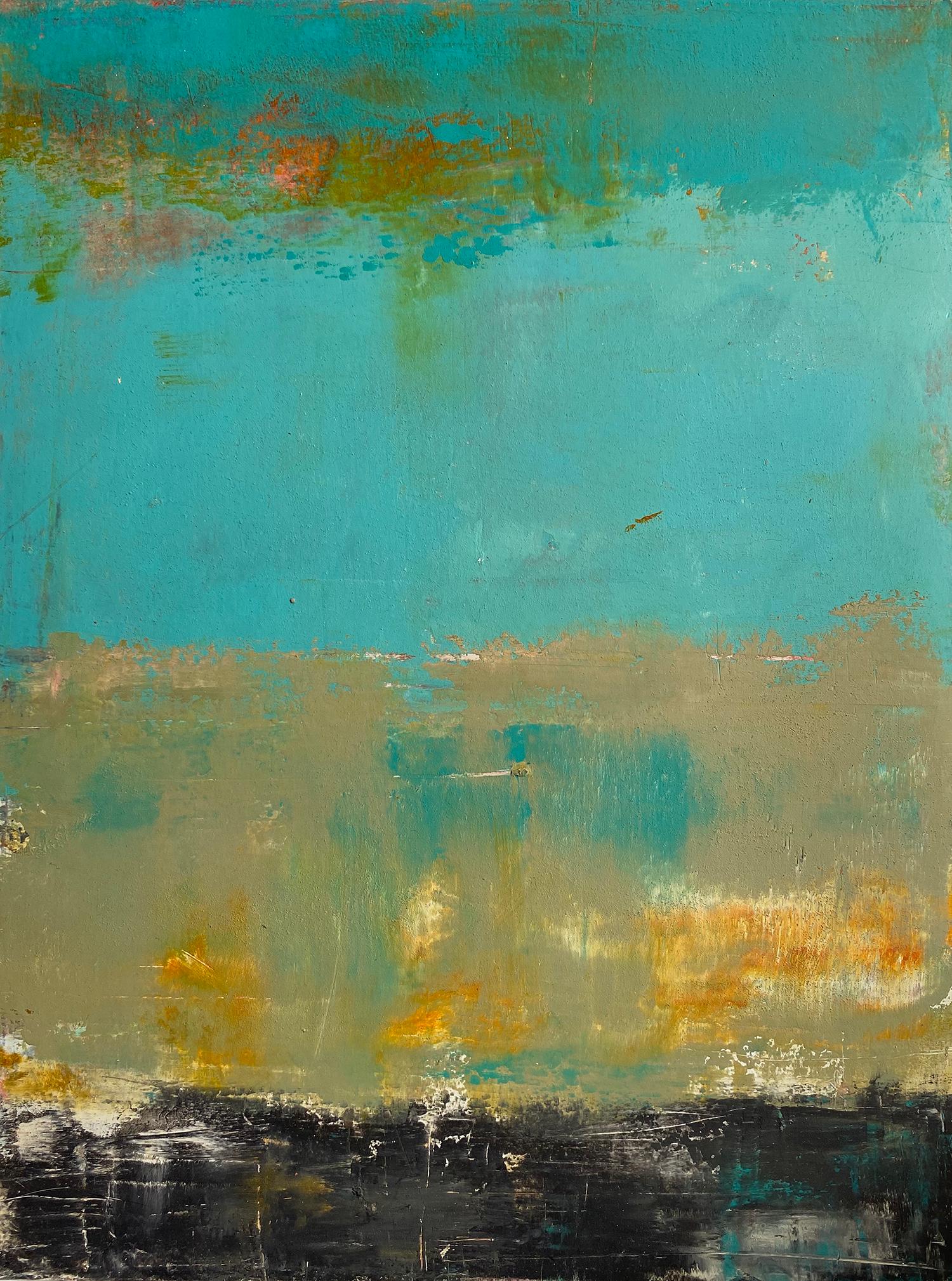 Atmosfera Turchese, I - Mixed Media Art by Allison B. Cooke