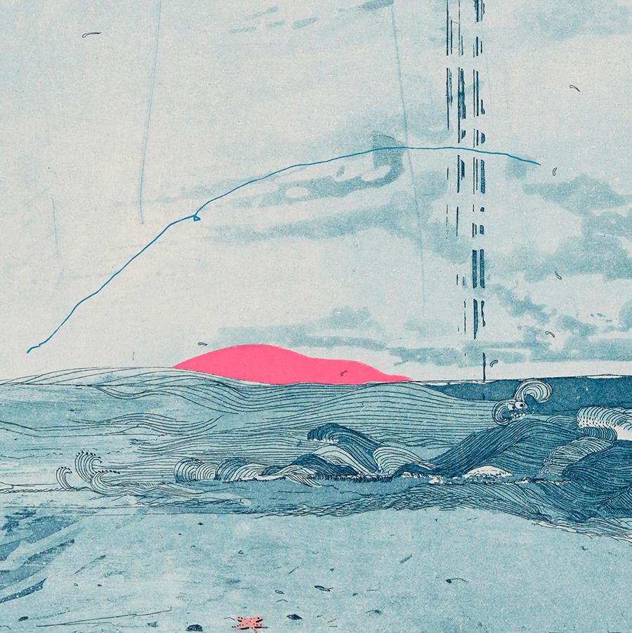 Gaspee auf der Strecke (Grau), Landscape Print, von Allison Bianco